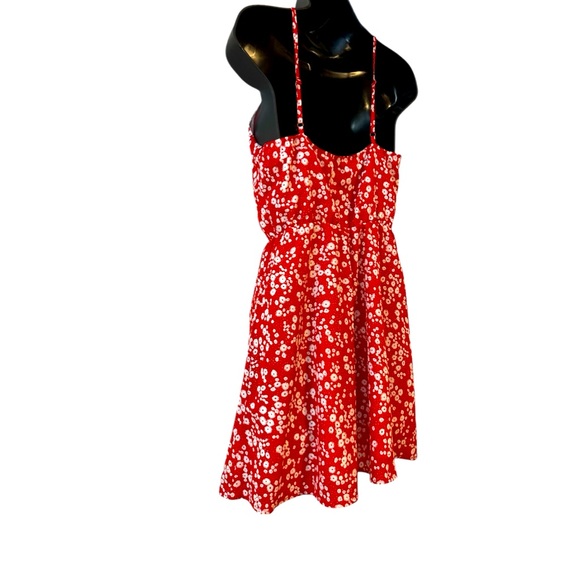 SHEIN VCAY Ditsy Floral Print Dress Red NWOT Size 2 - Picture 6 of 7